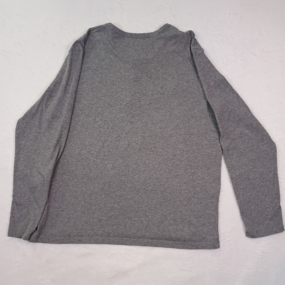 Eddie Bauer Men's Large Gray Long Sleeve Henley Shirt 3 Button - Picture 3 of 12